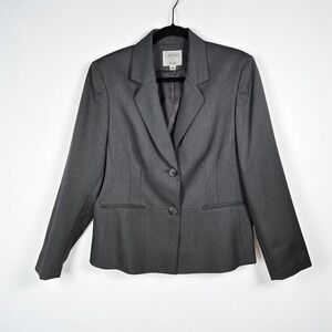 Collections for Le‎ Suit Gray Blazer Jacket Women's Size 14 Business Career NWT